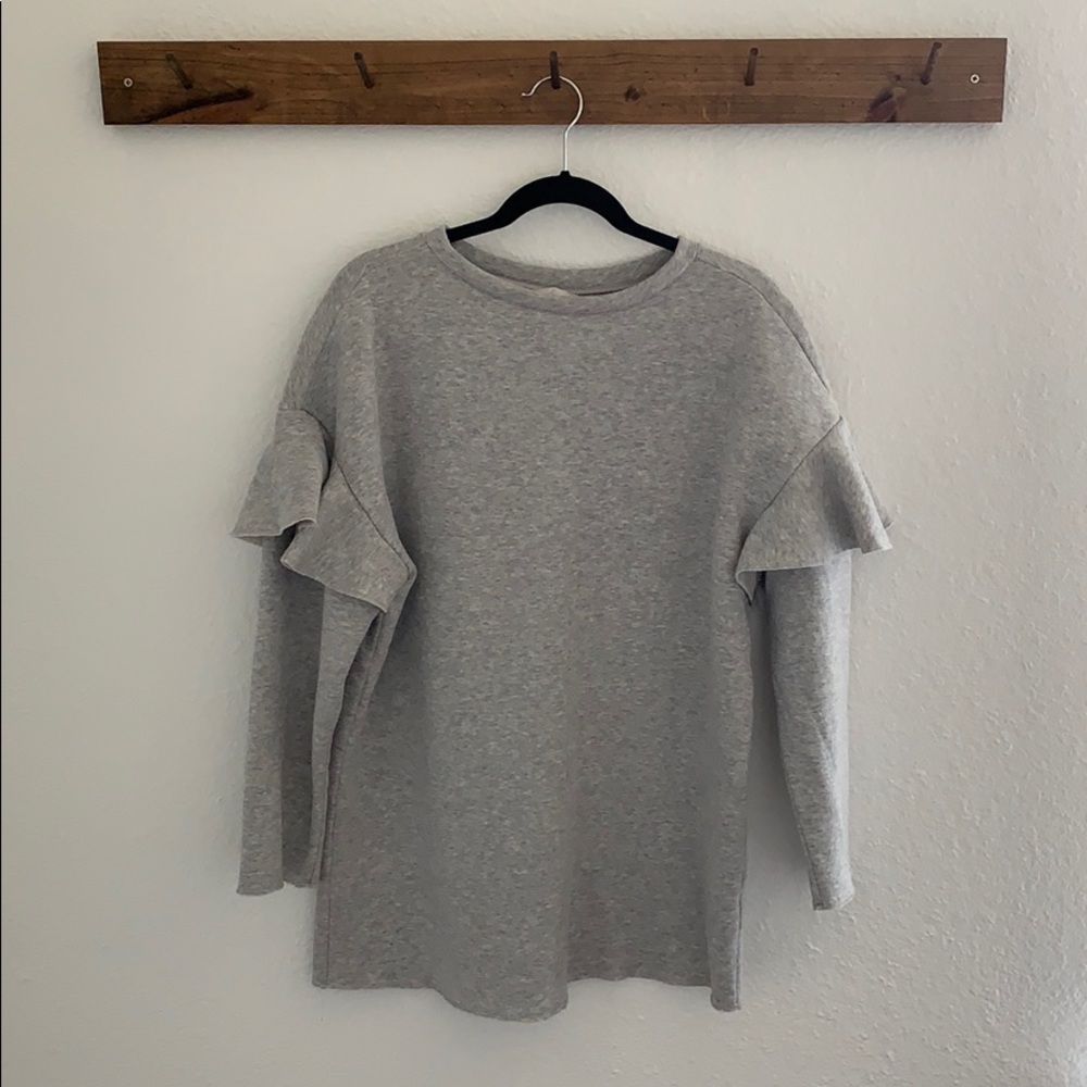 Comfy Ruffle-Sleeve Sweatshirt